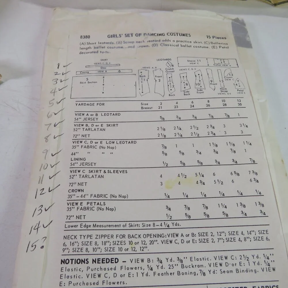 Butterick 8380 sewing pattern size 4 Ballet Dance Princess READ ALL